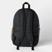 Glam Iridescent Opal Gemstone Hartglas Bedruckter Rucksack (Rückseite)