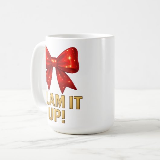 Glam It up Sparkle Bow - Confidence Energy Kaffeetasse (Vorderseite Links)