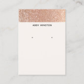 Glam-Kupfer-Glitzer-Ofenanzeige Visitenkarte (Vorderseite)