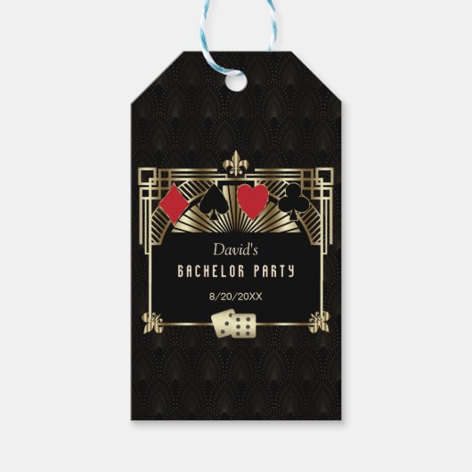 Glam Las Vegas Casino Royale Bachelor Geschenkanhänger (Vorderseite)