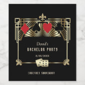 Glam Las Vegas Casino Royale Bachelor Weinetikett (Einzelnes Label)