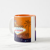 Glam Las Vegas Mit Monogramm Wedding Zweifarbige Tasse (Vorderseite Links)