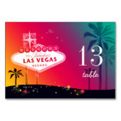 Glam Las Vegas Wedding Tischnummer Card (Rückseite)