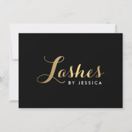 Glam Lashes Script Gold/Black Geschenkzertifikat