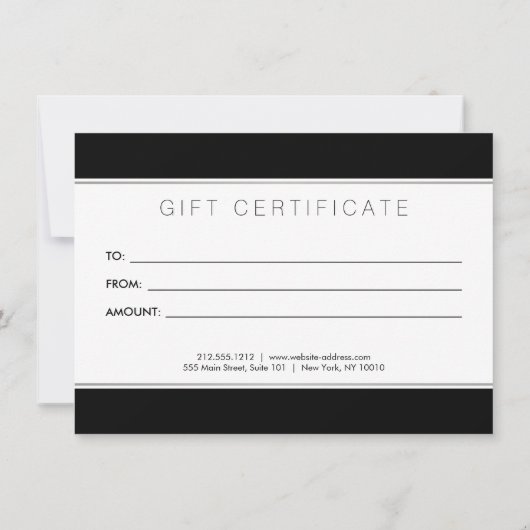 Glam Lashes Script Silver/Black Gift Certificate (Rückseite)