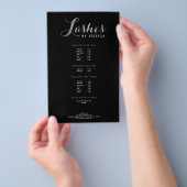 Glam Lashes Script Text Silver/Black Flyer (Handgriff)