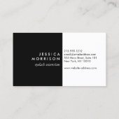 Glam Lashes Skript Text Gold/Schwarz Visitenkarte (Rückseite)