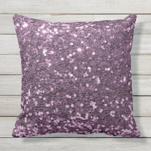 Glam Lavender Lila Imitate Glitzer drucken Kissen Für Draußen