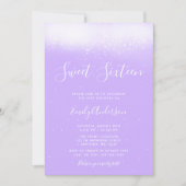 Glam Lavender Lila Sweet 16 Einladung (Vorderseite)