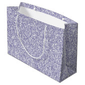 Glam Lavender Lilac Lila Glitzer Große Geschenktüte (Rückseite Schrägansicht)