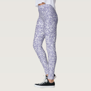 Glam Lavender Lilac Lila Glitzer          Leggings