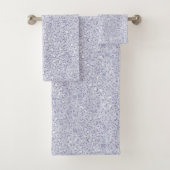 Glam Lavender Lilac Lila Leopard Print Glitzer Badhandtuch Set (Insitu)