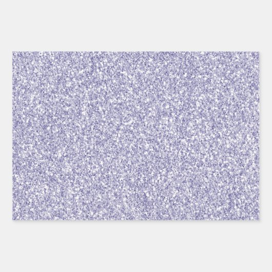 Glam Lavender Lilac Lila Leopard Print Glitzer Geschenkpapier Set (Vorderseite 3)