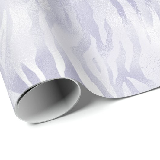 Glam Lavender Lilac Zebra Print Geschenkpapier (Rolleneckpunkt)