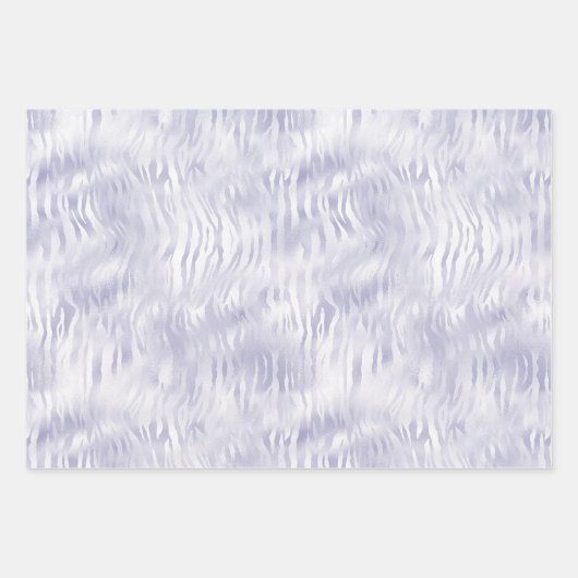 Glam Lavender Lilac Zebra Print Geschenkpapier Set (Vorderseite)