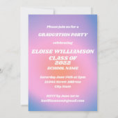 Glam Lavender Pink Custom Foto Graduation Party Einladung (Rückseite)