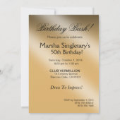 Glam Leopard Bombshell 50. Geburtstag| Brät Einladung (Rückseite)