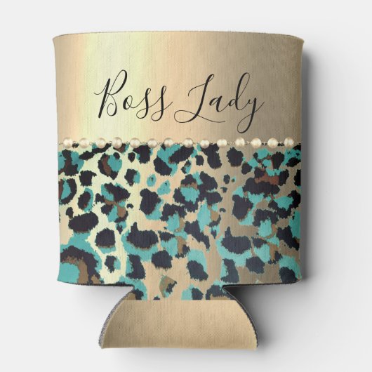 Glam Leopard Boss Lady Dosenkühler (Rückseite)