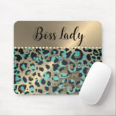 "Glam Leopard Boss Lady Mousepad (Mit Mouse)