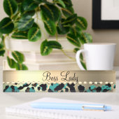 Glam Leopard Boss Lady Namensplakette