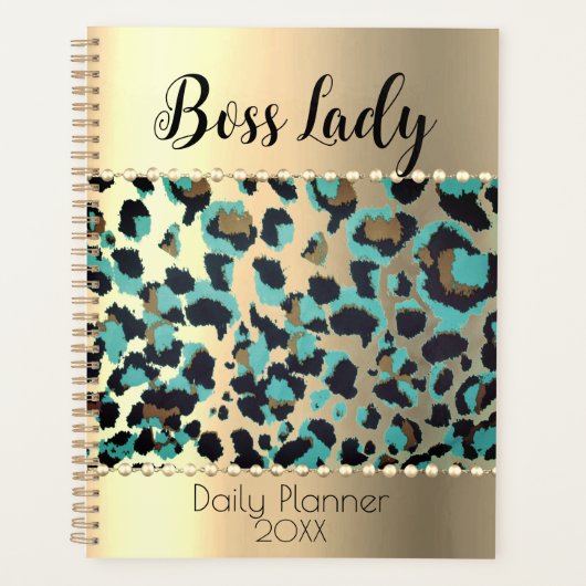 "Glam Leopard Boss Lady Planner Planer (Vorderseite)