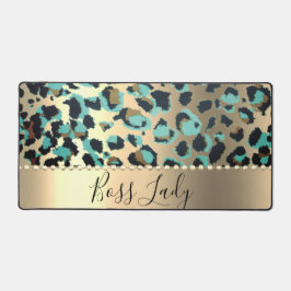 Glam Leopard Boss Lady Schreibtischunterlage