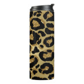 *~* Glam LEOPARD GOLD Glitzer Thermal Tumbler Thermosbecher (Nach links gedreht)