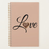 Glam Leopard Heart Love Design Planer (Vorderseite)
