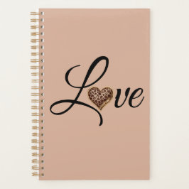 Glam Leopard Heart Love Design Planer