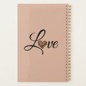 Glam Leopard Heart Love Design Planer (Rückseite)