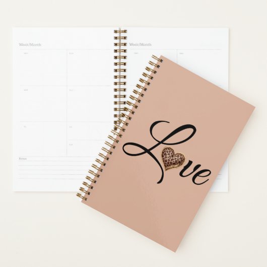 Glam Leopard Heart Love Design Planer (Anzeige)