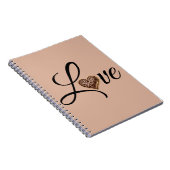 Glam Leopard Herz Liebe Design Notizblock (Rechte Seite)