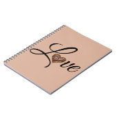 Glam Leopard Herz Liebe Design Notizblock (Linke Seite)
