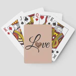 Glam Leopard Herz Liebe Design Spielkarten