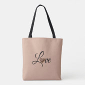 Glam Leopard Herz Liebe Design Tasche (Rückseite)