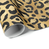 Glam Leopard Print and Imitate Goldene Forelle Geschenkpapier (Rolleneckpunkt)