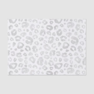 Glam Leopard Print Chic Trendy Silver Decoupage Seidenpapier