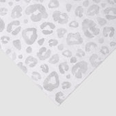Glam Leopard Print Chic Trendy Silver Decoupage Seidenpapier (Ausschnitt)