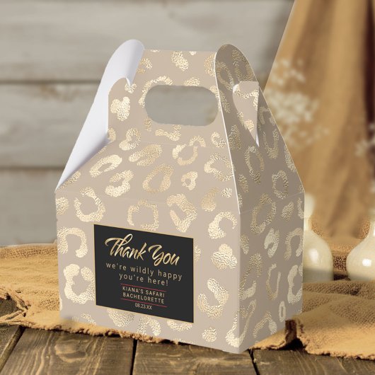 Glam Leopard Spot Pattern Safari Gold ID1154 Geschenkschachtel