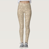 Glam Leopard Spot Pattern Safari Gold ID1154 Leggings (Vorderseite)