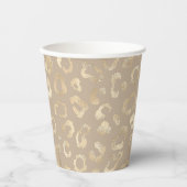 Glam Leopard Spot Pattern Safari Gold ID1154 Pappbecher (Vorderseite)