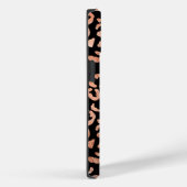 Glam Leopard Spots Rose Gold Black Metallic Name Case-Mate iPhone Hülle (Rückseite / Rechts)
