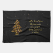 Glam Leopard Tree Holiday Geschirrtuch (Horizontal)