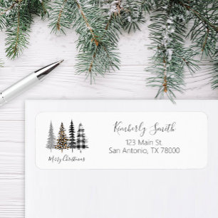 Glam Leopard- und Karo-Weihnachtsadresse