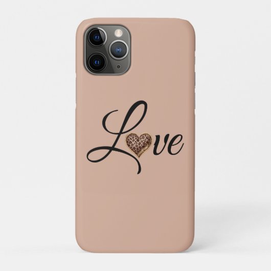 Glam Leoparden-Herz-Liebesdesign Case-Mate iPhone Hülle (Rückseite)