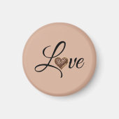 Glam Leoparden-Herz-Liebesdesign Magnet (Vorne)