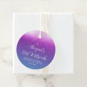 Glam Lila Aquamarin Bat Mitzvah Geschenkanhänger (Beispiel)