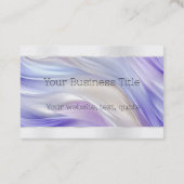 Glam Lila Blue Pearl Wirbel Monogram Visitenkarte (Rückseite)