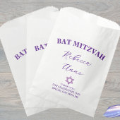 Glam Lila Chic Danke Bat Mitzvah Party Geschenktütchen