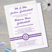 Glam Lila Chic Elegant Traditionelles Bat Mitzvah Pergament Einladungen